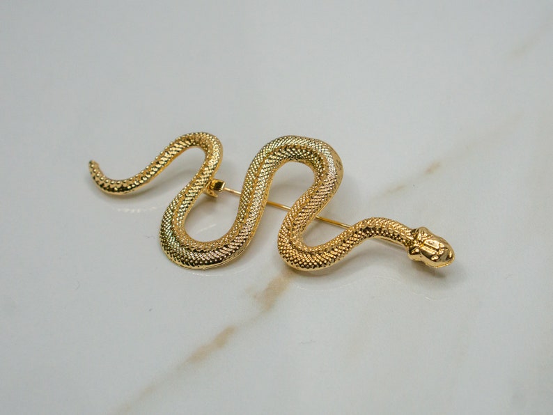 Gold Snake Lapel Pin Gold Serpent Brooch For Suit Men Fashion Luxury Pin Lapel Pins Men image 3