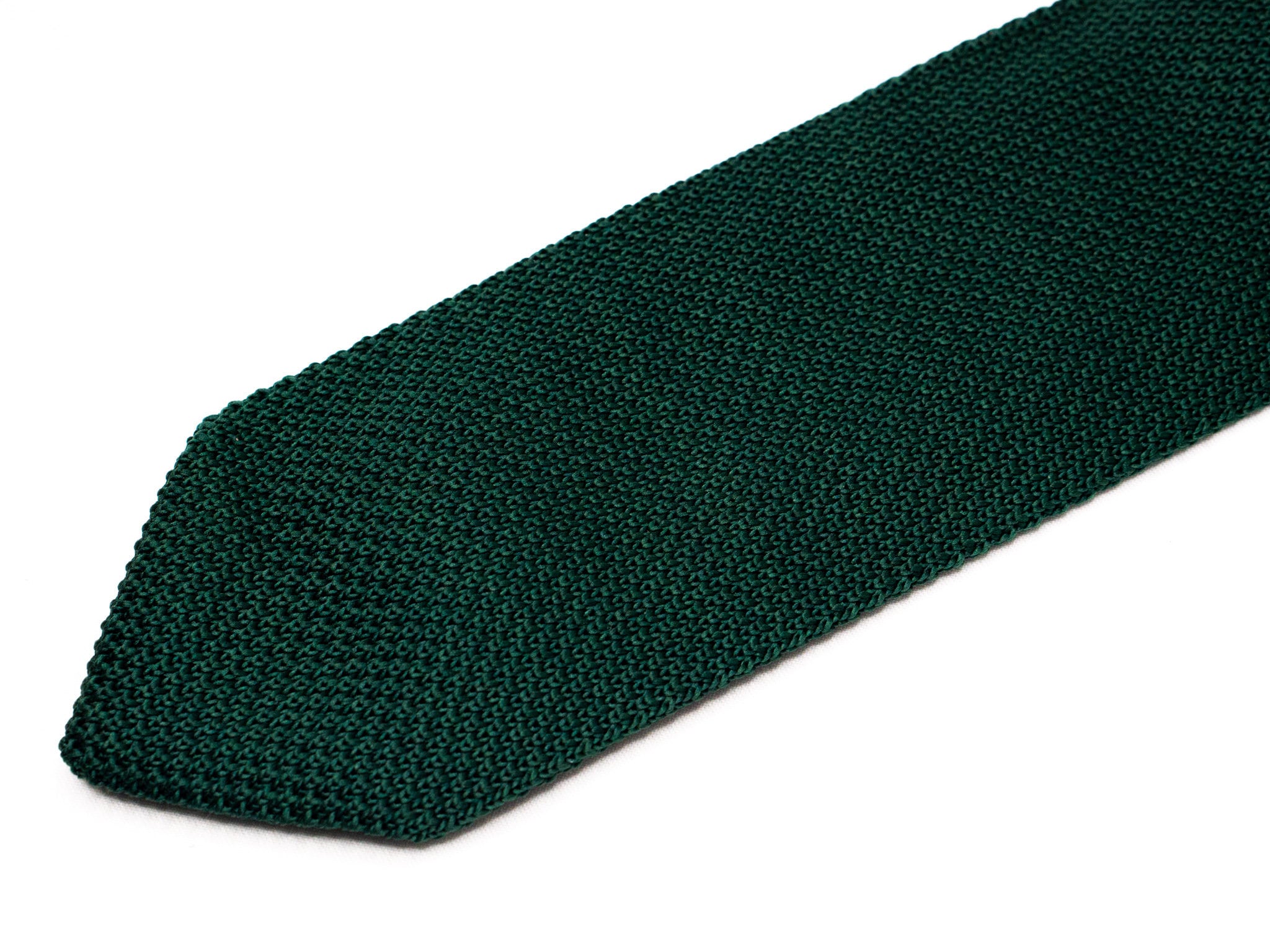 Green Knit Tie Solid Dark Green Grenadine Tie for Men Etsy