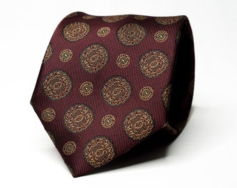 Borgoña corbata hombres Borgoña medallón corbata roja corbata Borgoña boda corbata padrinos corbata mejor hombre corbata novio traje corbata regalo boda para él