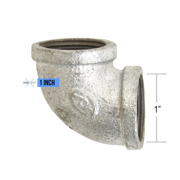 Industrial Pipe Hardware 90 Elbow Fitting - 1 Inch Dia