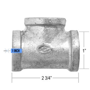 Industrial Pipe Hardware T-Fitting - 1 Inch Dia