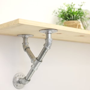 Industrial Pipe Corbel Shelf Bracket Kit - 3/4 Inch Pipe