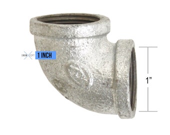 Industrial Pipe Hardware 90 Elbow Fitting - 1 Inch Dia
