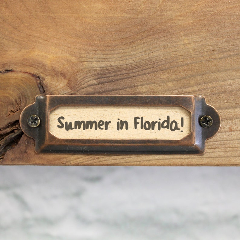 8 Metal Name Plates with Screws Bronze Label 2 3/8 Inch Etsy