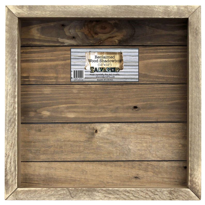 Blank Shadow Box 12 x 12 Reclaimed Wood Pallet Etsy