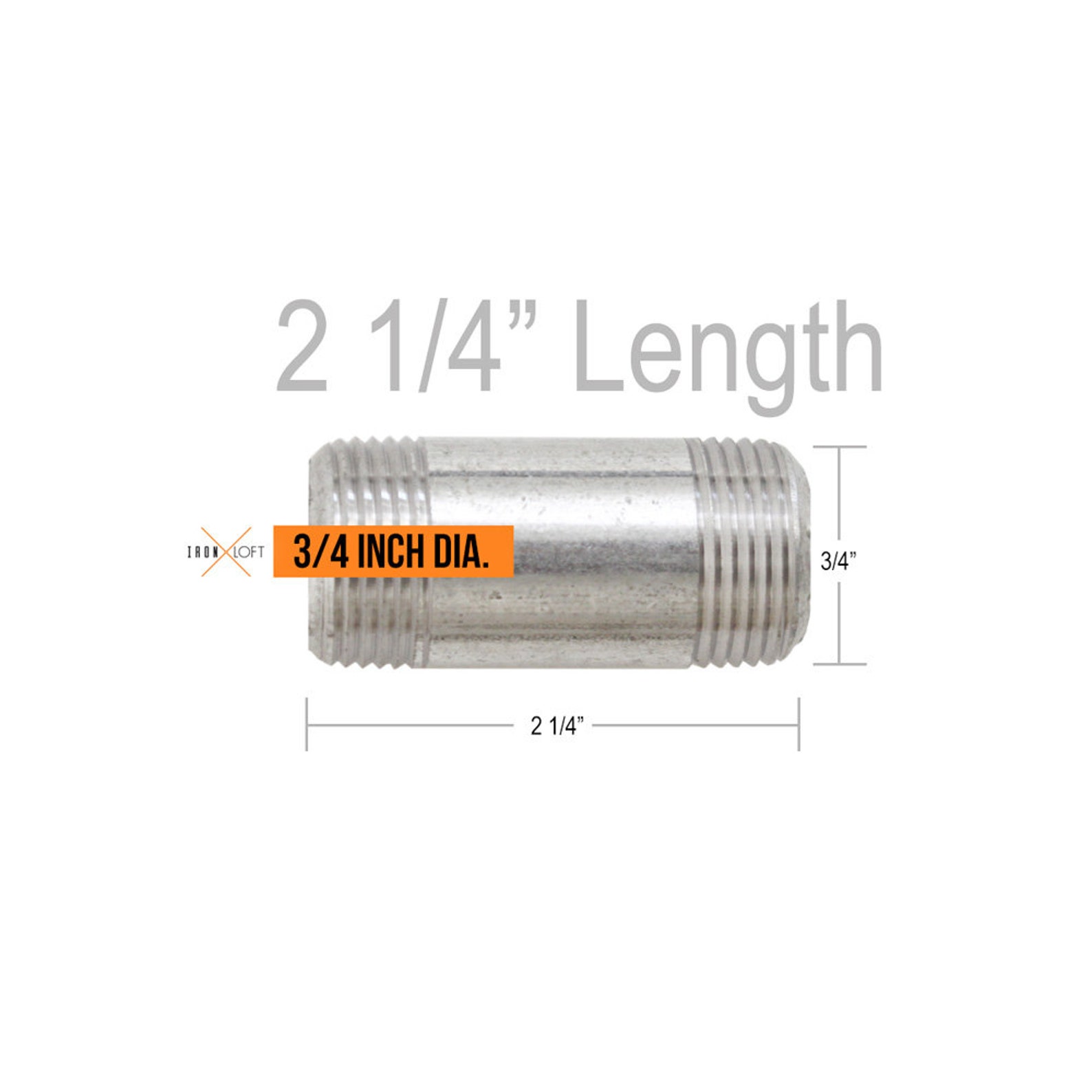 Industrial 2.25 Pipe Hardware 3/4 Inch Dia Etsy