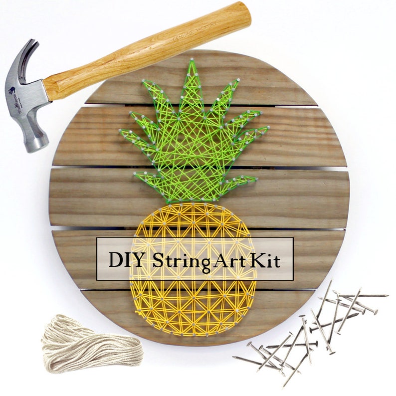 DIY Pineapple String Art Wood Pallet Sign Kit 