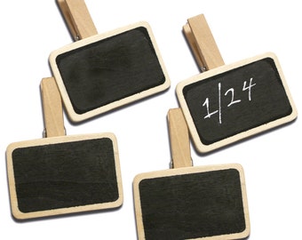 4 Chalkboard Clothespins