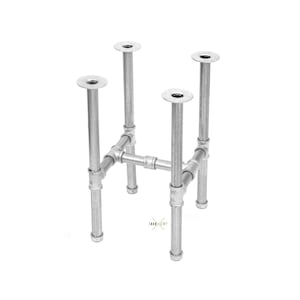 Industrial Pipe Side Table Legs Kit - 1 Inch Pipe image 1