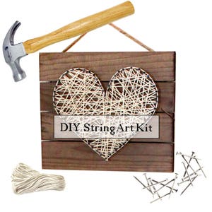 DIY Heart String Art 12x14” Pallet Sign Home Decor Kit