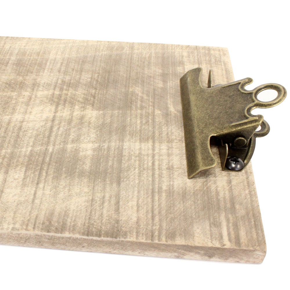 Multipack of 4 - Salvaged Wood Clipboard 6X9-Weathered