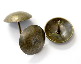 Tachuelas de oro antiguo - 12 unidades