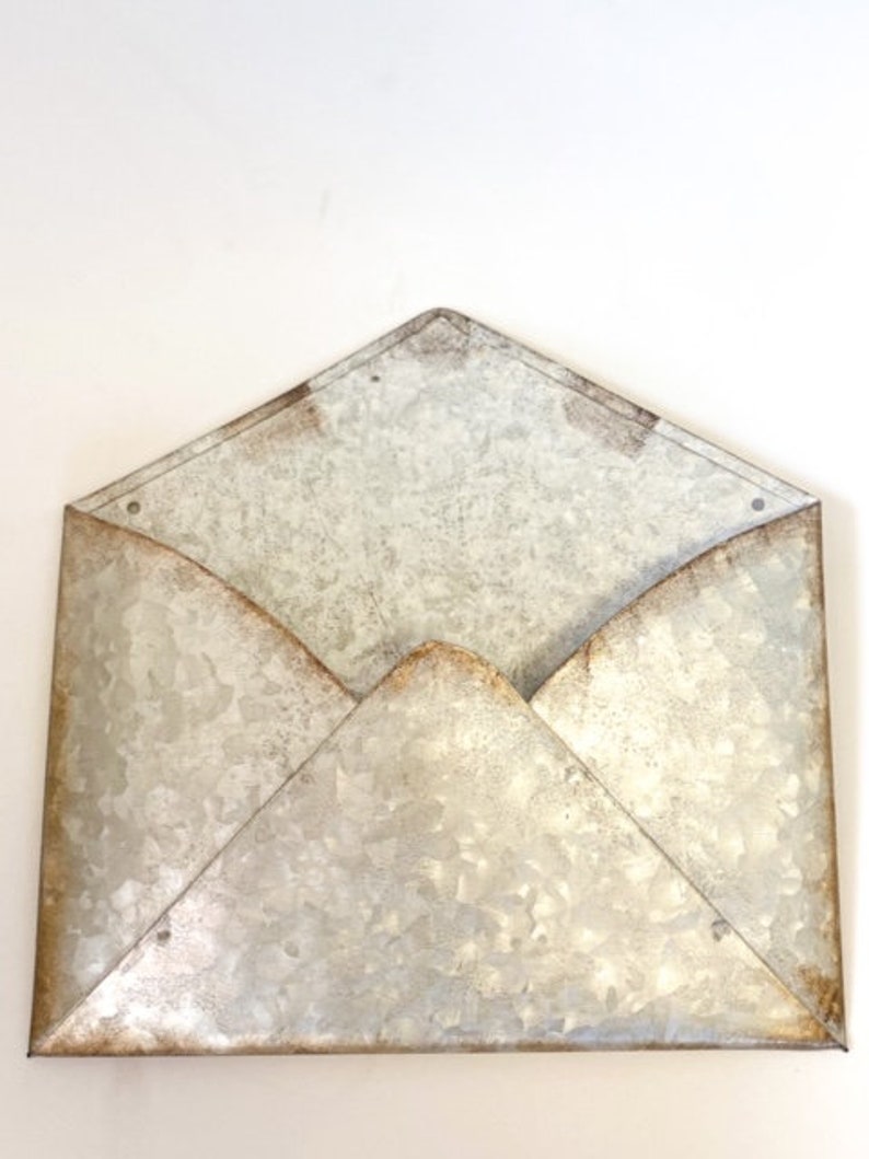 Galvanized Metal Envelope 9x10 Valentine Mailbox Etsy Canada