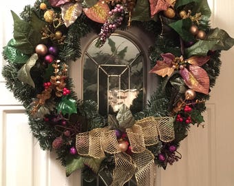 Christmas Wreath.Holiday Decoration.