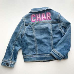 Toddler Custom Denim Jacket, Kid&#39;s Personalized Jean Jacket, Children&#39;s Name Jacket, Toddler Casual Jacket, Embroidered Kid&#39;s Jacket