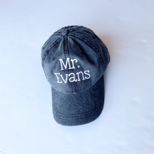 Teacher Hat, Teacher Appreciation Gift, Young Male Teacher Present, New Teacher Cap, Teach Hat, Mr. Teacher Hat, Custom Student Teacher Cap