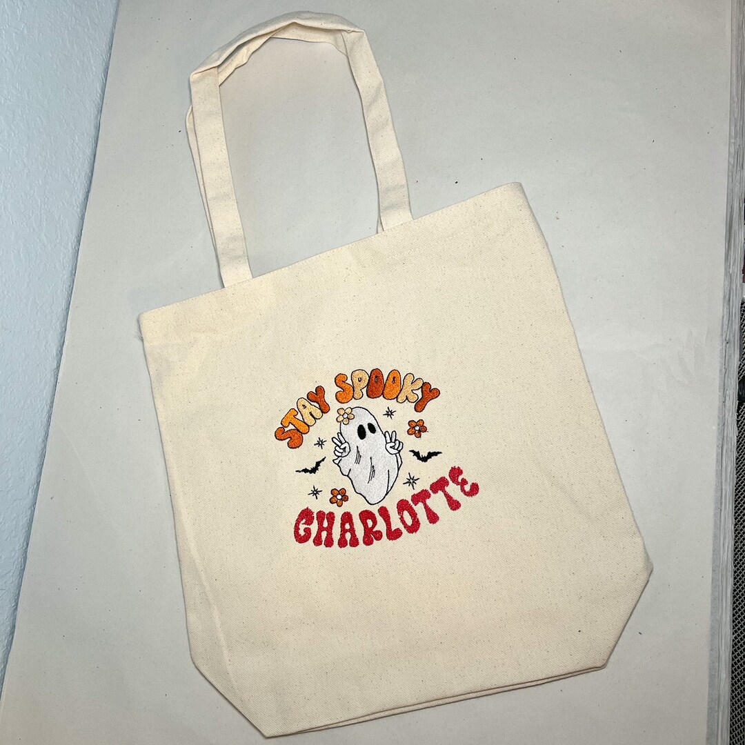 Halloween Tote Bag, Custom Candy Tote, Personalized Trick or Treat Bag ...