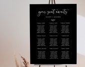 Printable Seating Chart Template, Editable Seating Chart Sign | Seating Chart Sign, Wedding Seating Chart, Wedding Seating Sign Templett