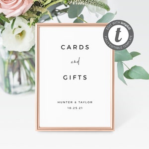 EDITABLE Cards and Gifts Wedding Sign | Cards and Gifts Sign | Cards and Gifts Printable | Wedding Gifts Sign Cards | Gift Table Sign
