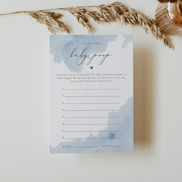 Printable Poop Baby Shower Game Etsy