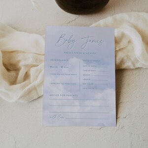 Kaart Cloud Baby Voorspellingen, Kaart Advies en wensen voor ouders, Babyshowerspelletjes, Cloud 9 | REESE