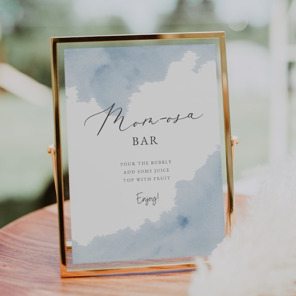 Momosa Bar Sign Printable | Mimosa Bar Sign | Minimalist | Baby Shower | Instant Download 8x10 | #01BW