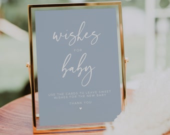 Cartello auguri per il bambino, Baby Shower blu, cartello stampabile, Baby Shower per bambini, Baby Shower blu #010MB