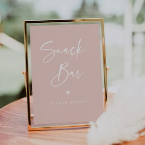 Snack Bar Printable Sign, Baby Shower Snack Bar, Minimalist, DIY Editable Template, INSTANT DOWNLOAD #022MP