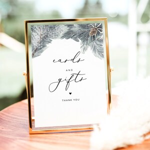 TOUJOURS | Enseigne pour cartes et cadeaux, décoration de baby shower d'hiver, enseigne de baby shower enneigée en hiver, téléchargement immédiat