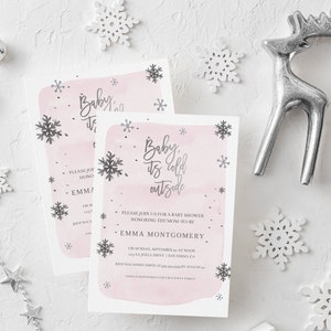 Baby It’s Cold Outside Baby Shower Invitation, Winter Baby Shower Invite, DIY Baby Shower Invite, Winter, Winter Wonderland Baby Shower