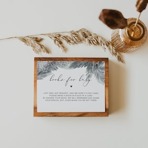 EVERLY | Books for Baby Insert, Baby It&#39;s Cold Outside Pine Baby Shower, Winter, Christmas Baby Shower, Woodland Shower