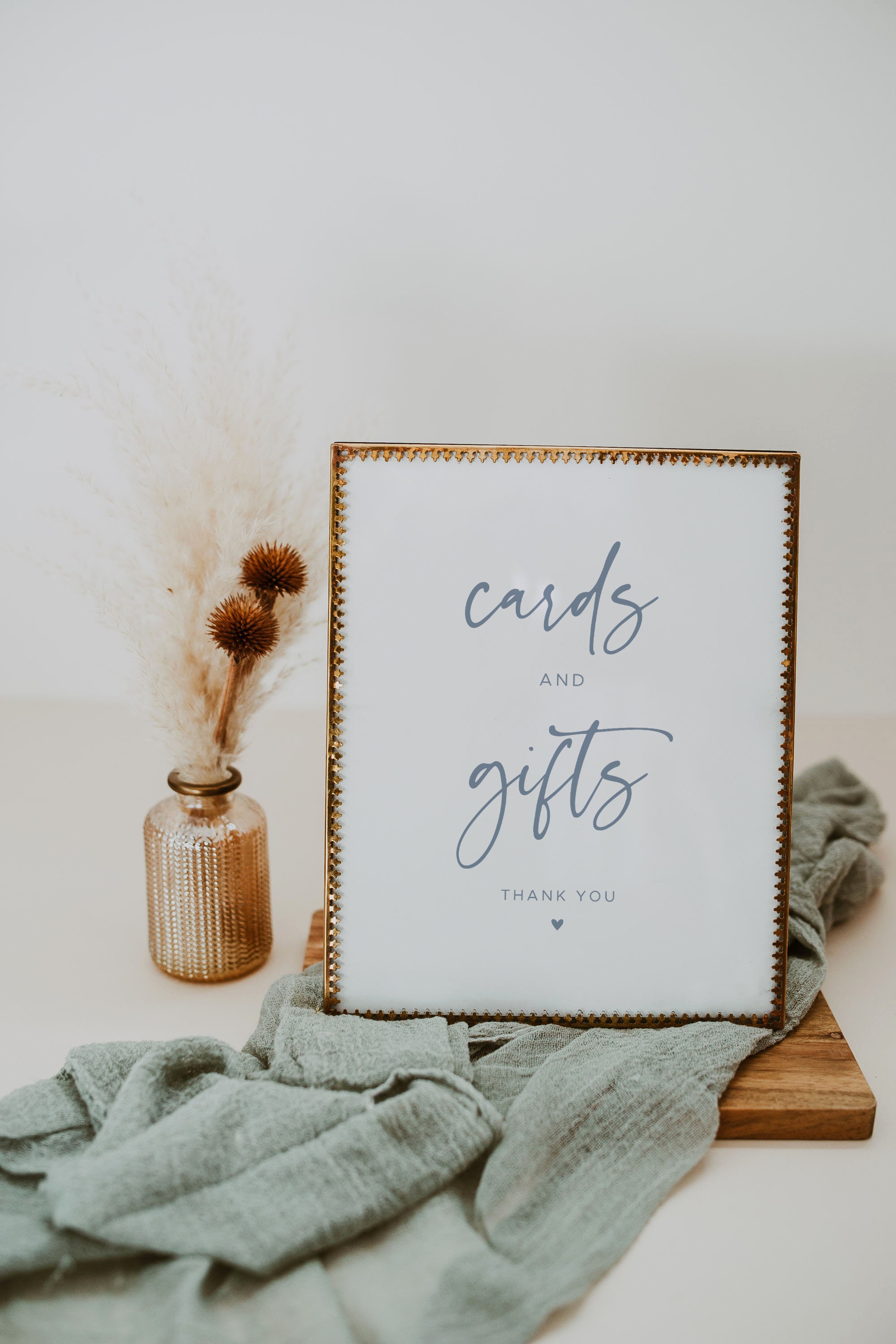 Cards & Gifts Sign, Blue Baby Shower, Printable Sign, Boy Baby Shower, Blue Baby Shower #010MB