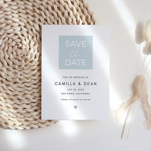 Printable Save the Date Template | Editable Save the Date Card | Calligraphy Save the Date | Minimalist | Templett Save the Dates