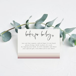 Carte de voeux de baby shower bohème, livres pour bébé, hors-texte, livres pour faire-part de baby shower, baby shower bohème