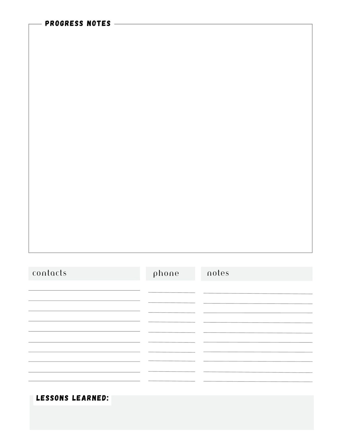 Project Planner Digital File - Etsy