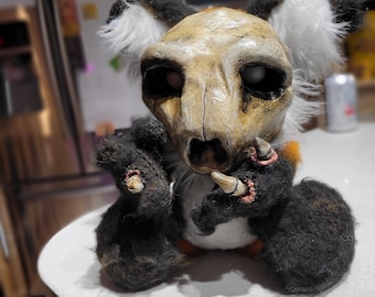 Peluche de zorro segador, muñeco artístico de estilo taxidermia espeluznante