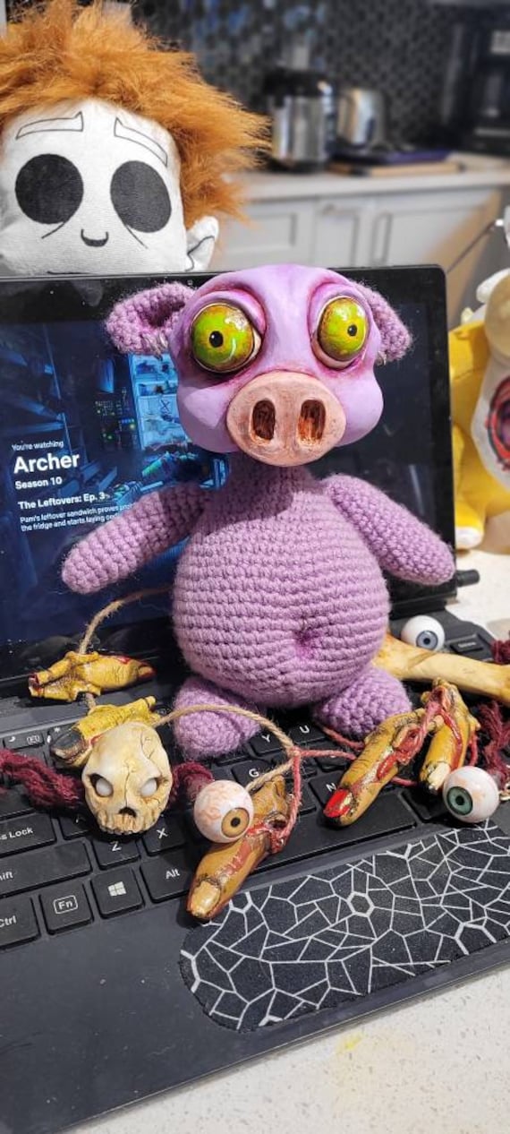 Z Piggies, Hungry Crochet Pig Doll - Etsy