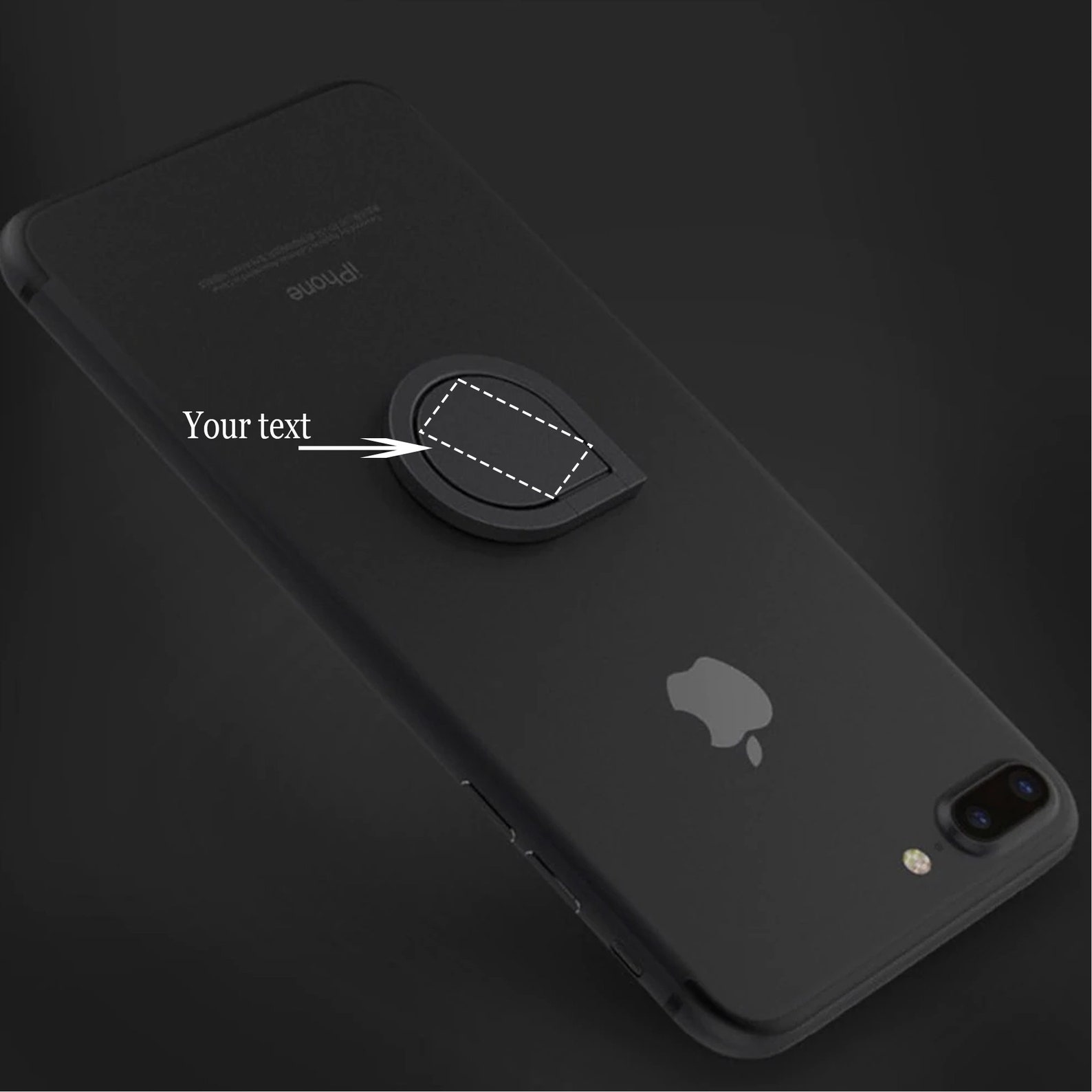 Laser Engraved Customized Finger Ring Stand Holder for iPhone Samsung ...