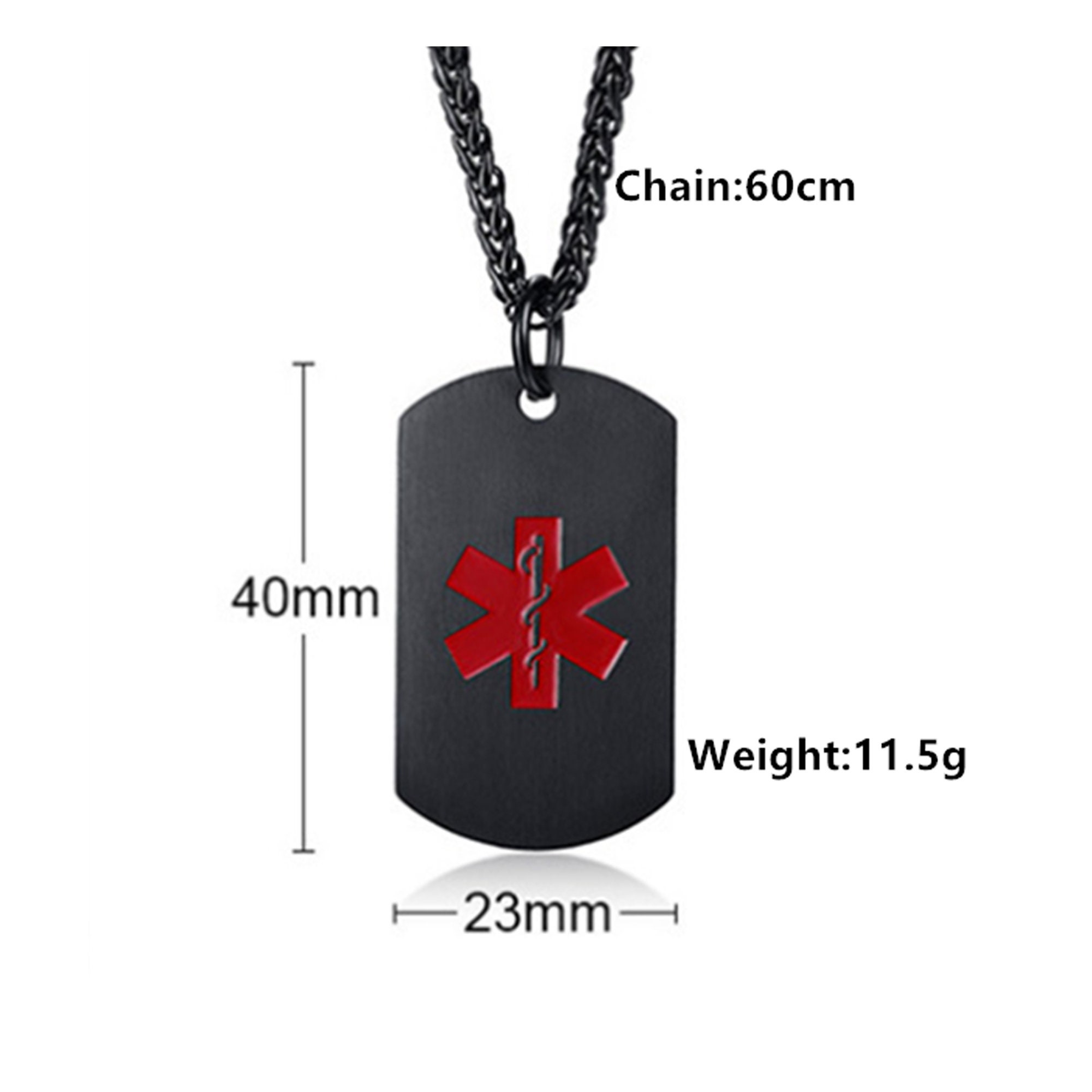 Customize,medical Alert ID Dog Tag Stainless Steel Necklace Women/men ...