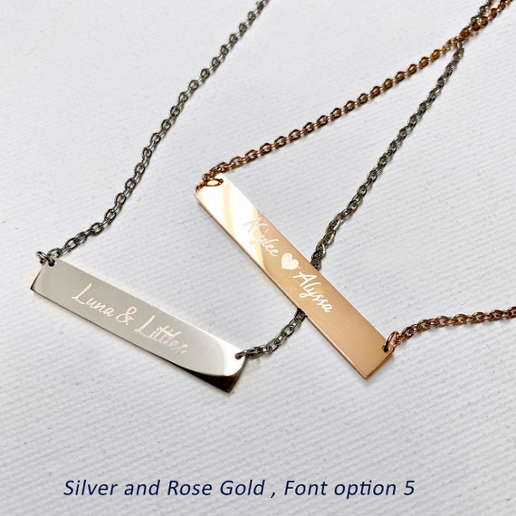 Laser engraved necklace best sale