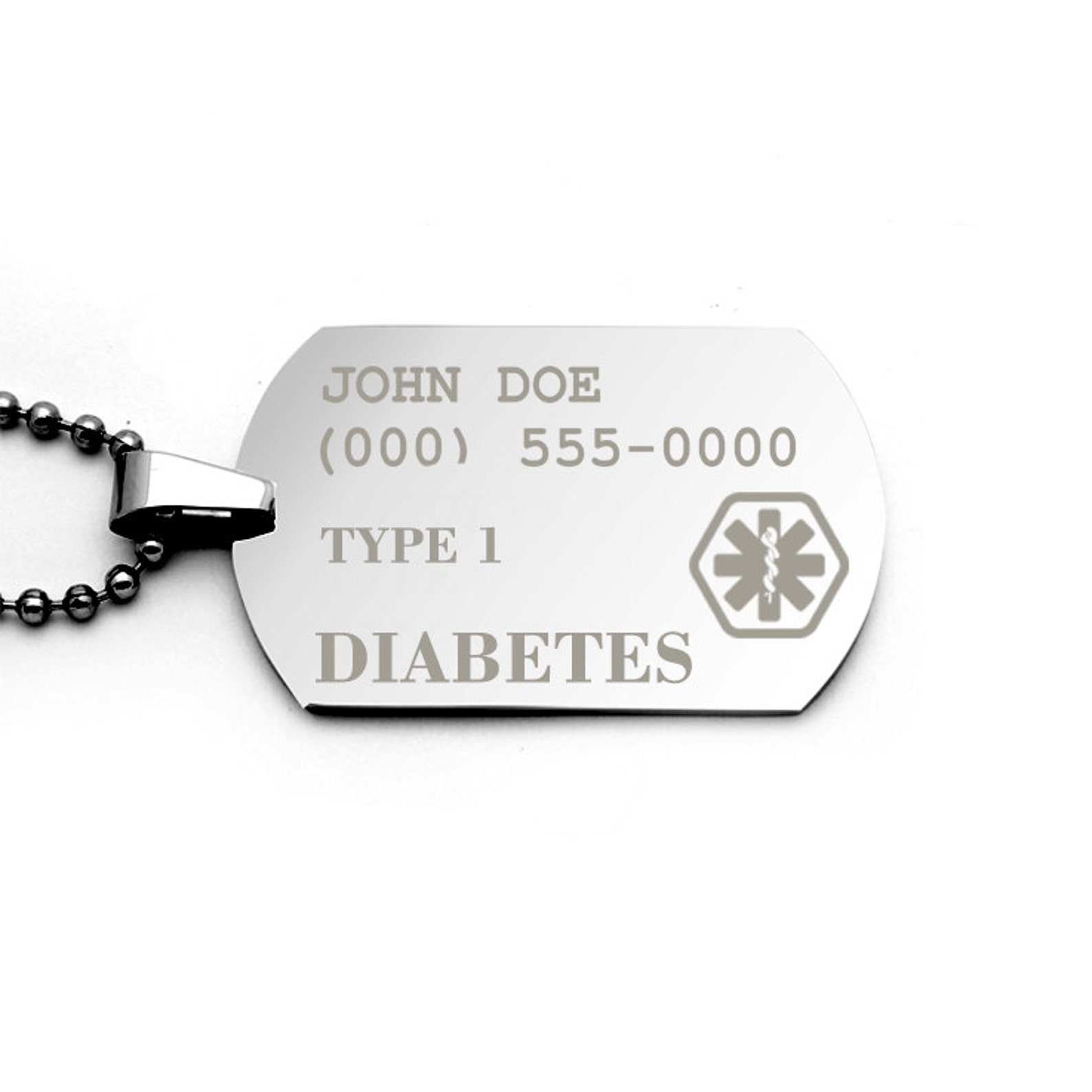 Custom Medical Alert Dog Tag for Alzheimers Allergies Mental Etsy