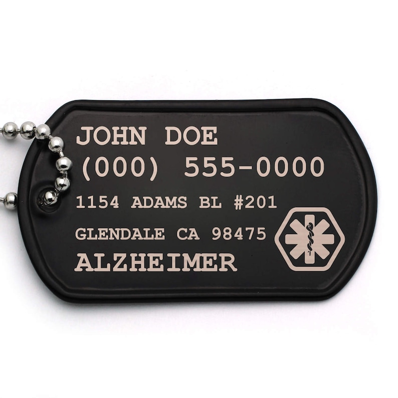 Medical Alert Card and ID Tag Setpersonalized Medical Etsy