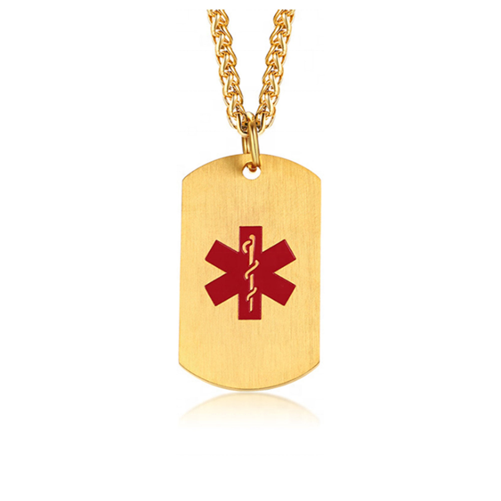 Customize,medical Alert ID Dog Tag Stainless Steel Necklace Women/men ...