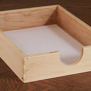 Desktop Wood Letter Tray, Organization box (Open Front) holds desk items, paper, tools, bedroom, study, Dorm Room, Office