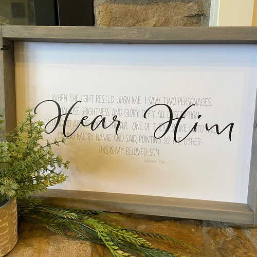 Hear Him LDS Wall Art Printable Quote LDS Printable LDS - Etsy