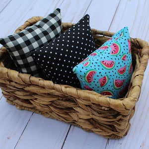 Watermelon Tiered Tray Decor, Watermelon Mini Pillows, Summer Tiered Tray Decor, Summer Mini Pillow,  Watermelon Basket Filler