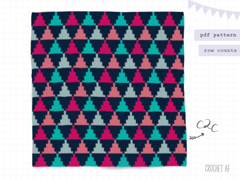 C2c Washi Tape Crochet Corner To Baby Blanket Image 0