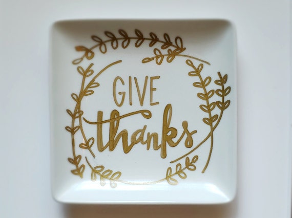 Give Thanks Decorative Plate Etsy