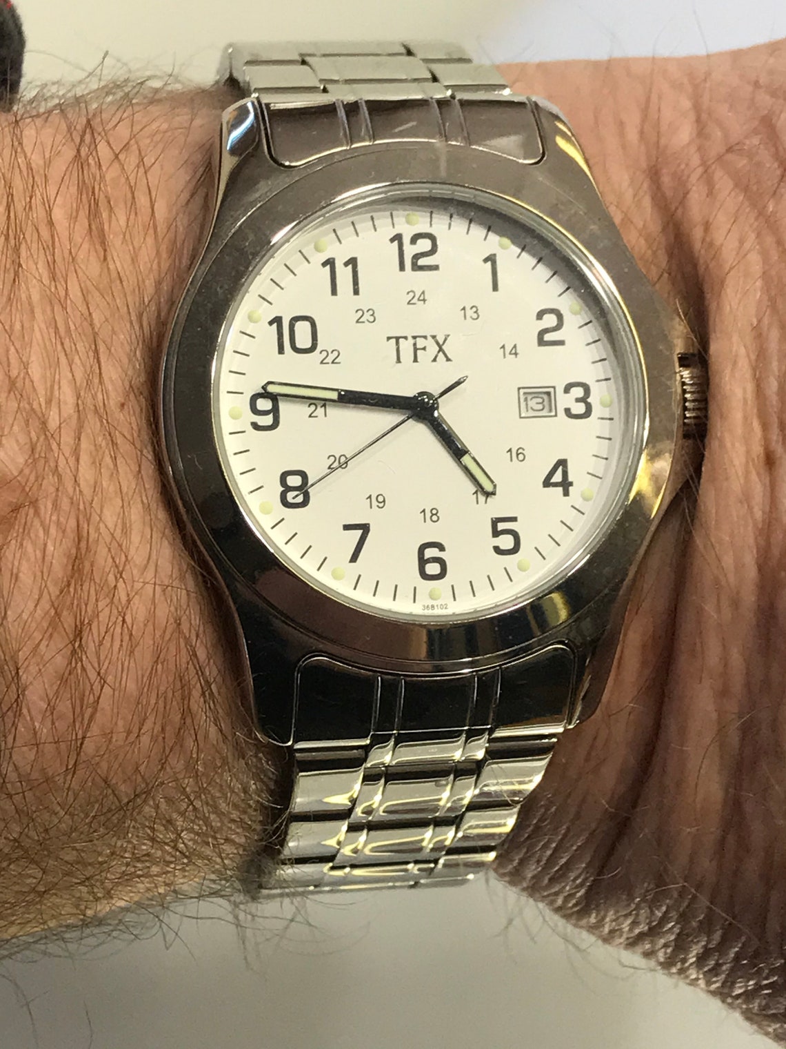 Bulova Men's TFX 36B102 Stainless Watch With Day Window Etsy