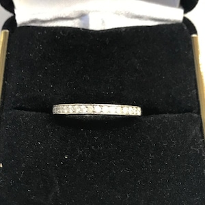 Platinum Diamond Band Ring Wedding | Women&#39;s Wedding Ring | Bridal Jewelry | Ring for Wedding | Diamond Wedding | Simple But Elegant | Class